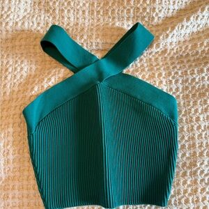 Babaton Teal Crop Top